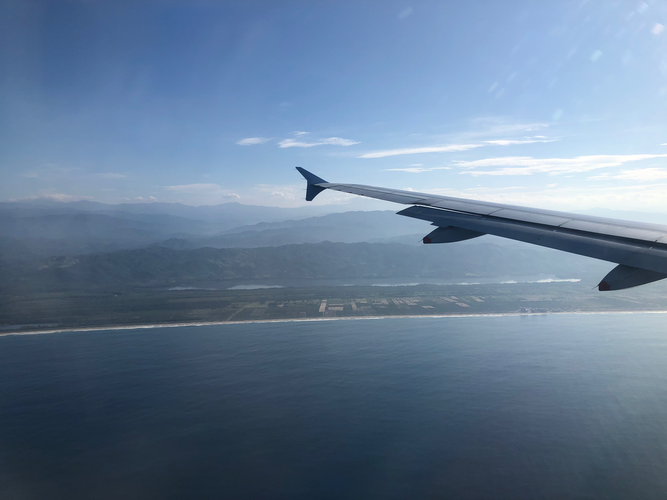 View out the plane's window on the way to Puerto Escondido, Mexico